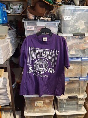 NEW! Vintage Northwestern University TShirt Official Seal Wildcats Logo PurpleXL